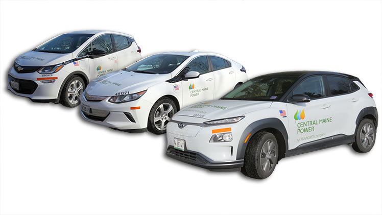Photo of the CMP electric fleet cars